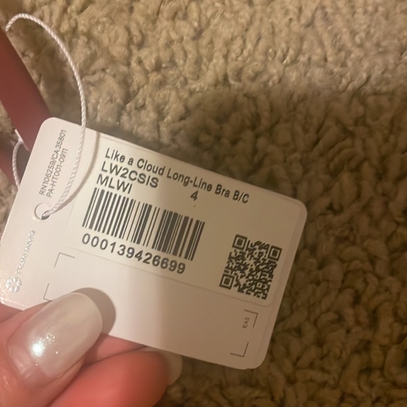 LULULEMON like a cloud longline bra, mulled wine, size 4 - Picture 4 of 5